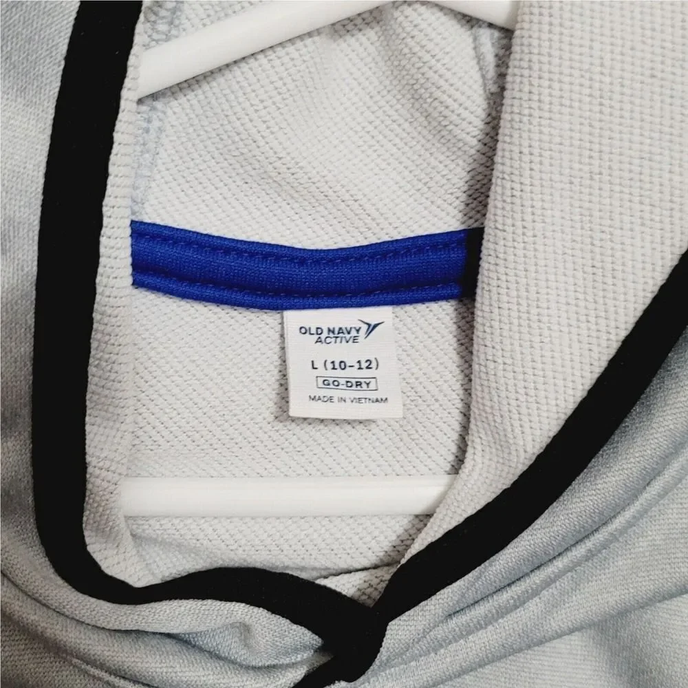 Old Navy Active Go Dry Boys L Hooded Pullover Running‎ Shirt Top